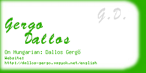 gergo dallos business card